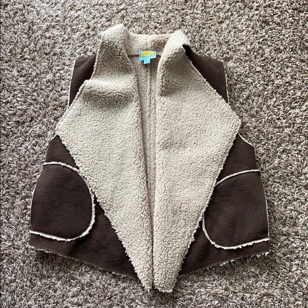 Brown/tan vest, super soft